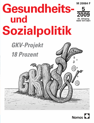 Cover der Ausgabe: Gesundheits- und Sozialpolitik (G&S) Jahrgang 63 (2009), Heft 5