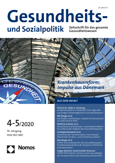 Cover der Ausgabe: Gesundheits- und Sozialpolitik (G&S) Jahrgang 74 (2020), Heft 4-5