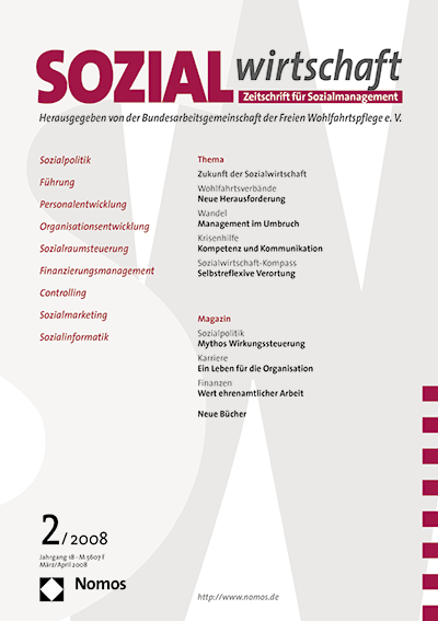 Cover of Volume: Sozialwirtschaft Volume 18 (2008), Edition 2