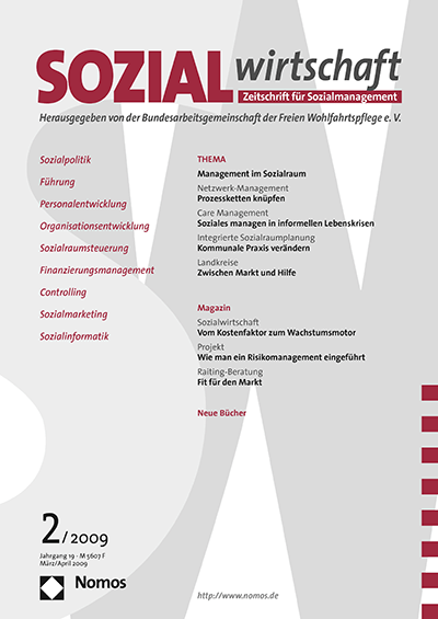 Cover of Volume: Sozialwirtschaft Volume 19 (2009), Edition 2