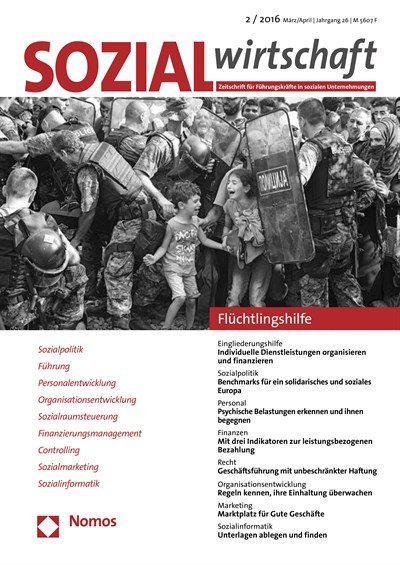 Cover of Volume: Sozialwirtschaft Volume 26 (2016), Edition 2