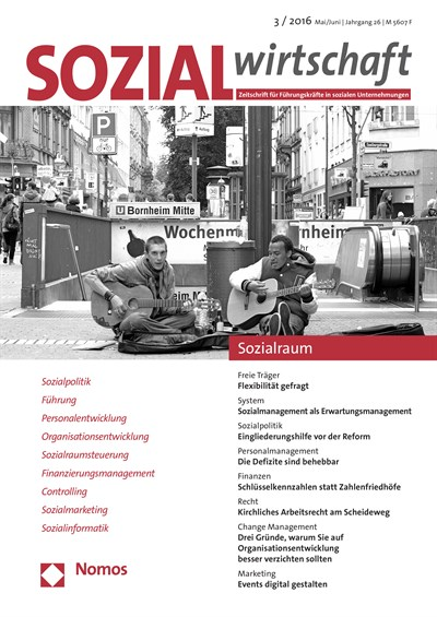 Cover of Volume: Sozialwirtschaft Volume 26 (2016), Edition 3