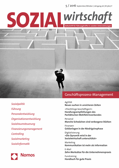 Cover of Volume: Sozialwirtschaft Volume 26 (2016), Edition 5