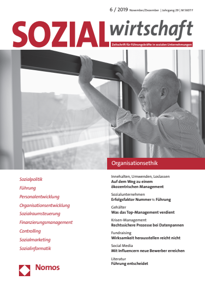 Cover of Volume: Sozialwirtschaft Volume 29 (2019), Edition 6