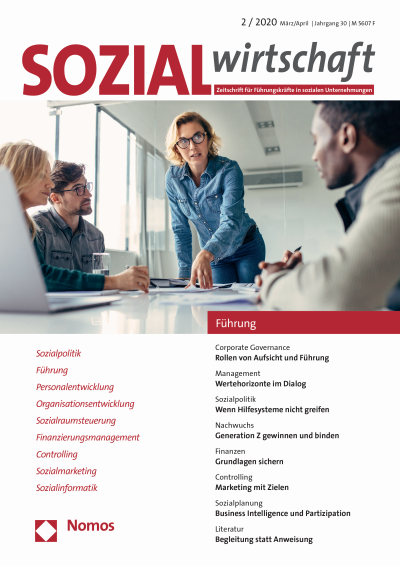 Cover of Volume: Sozialwirtschaft Volume 30 (2020), Edition 2