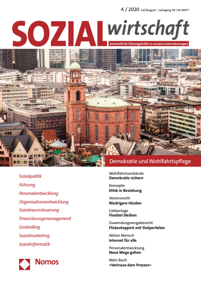 Cover of Volume: Sozialwirtschaft Volume 30 (2020), Edition 4