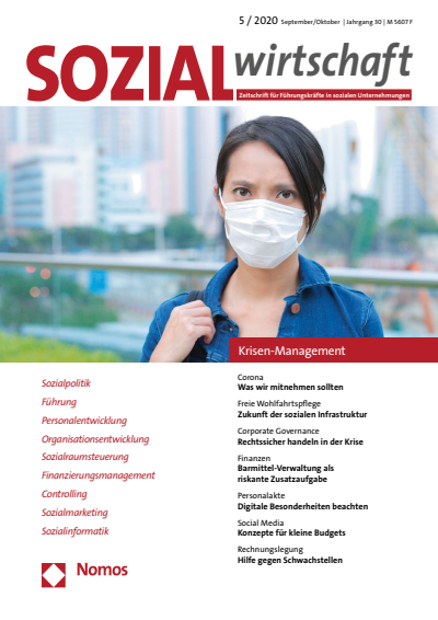 Cover of Volume: Sozialwirtschaft Volume 30 (2020), Edition 5