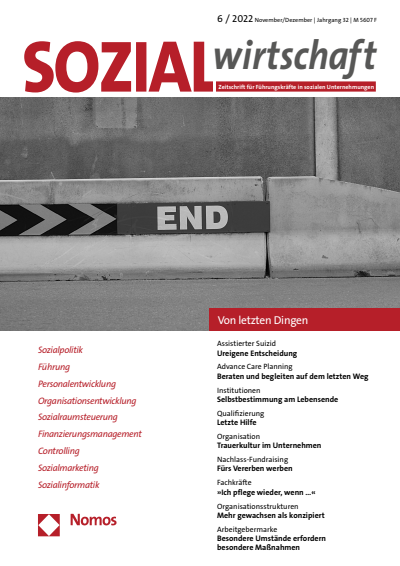 Cover of Volume: Sozialwirtschaft Volume 32 (2022), Edition 6
