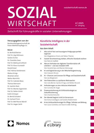 Cover der Ausgabe: Sozialwirtschaft Jahrgang 35 (2025), Heft 4
