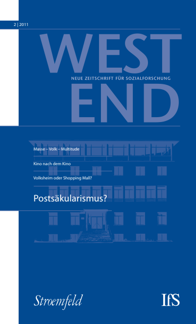 Cover der Ausgabe: WestEnd Jahrgang 8 (2011), Heft 2