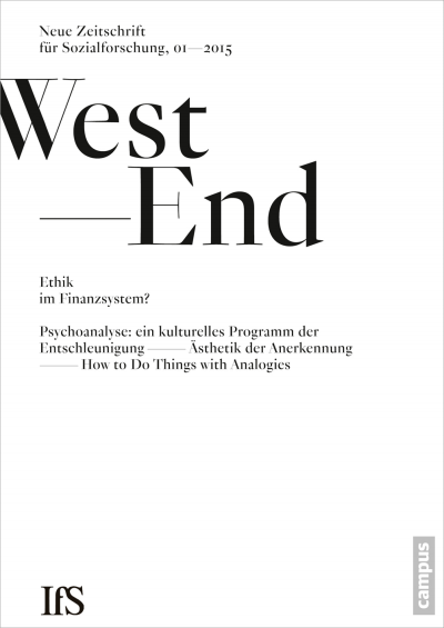 Cover der Ausgabe: WestEnd Jahrgang 12 (2015), Heft 1