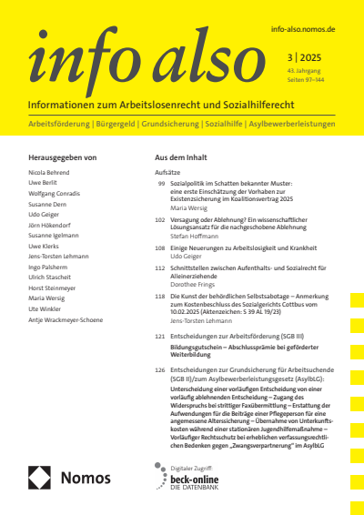 Cover der Ausgabe: info also Jahrgang 43 (2025), Heft 3