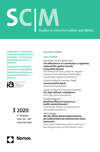Cover der Ausgabe: SCM Studies in Communication and Media Jahrgang 9 (2020), Heft 3