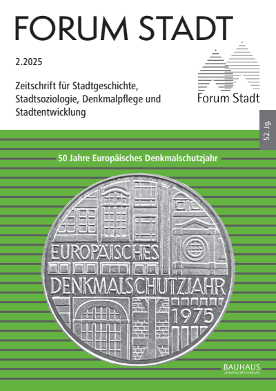 Cover der Ausgabe: Forum Stadt Jahrgang 52 (2025), Heft 2