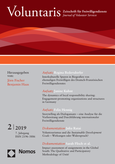 Cover der Ausgabe: Voluntaris Jahrgang 7 (2019), Heft 2