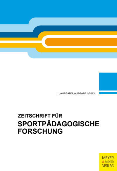 Cover der Ausgabe: ZSF Zeitschrift für sportpädagogische Forschung Jahrgang 1 (2013), Heft 1