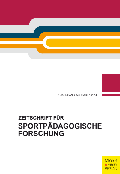 Cover der Ausgabe: ZSF Zeitschrift für sportpädagogische Forschung Jahrgang 2 (2014), Heft 1
