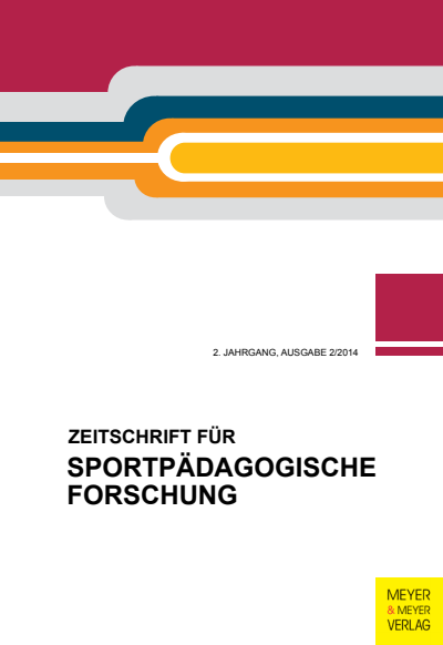 Cover der Ausgabe: ZSF Zeitschrift für sportpädagogische Forschung Jahrgang 2 (2014), Heft 2