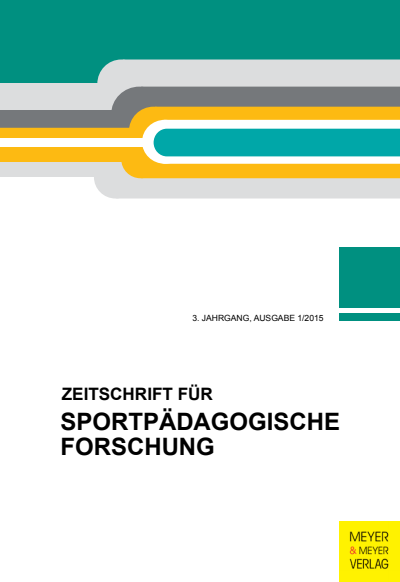 Cover der Ausgabe: ZSF Zeitschrift für sportpädagogische Forschung Jahrgang 3 (2015), Heft 1