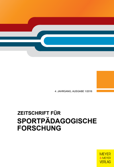 Cover der Ausgabe: ZSF Zeitschrift für sportpädagogische Forschung Jahrgang 4 (2016), Heft 1
