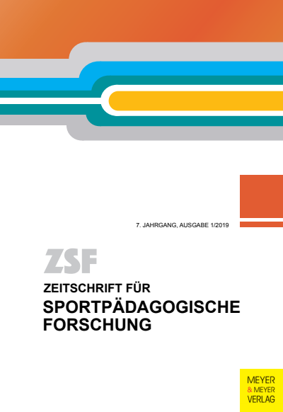 Cover der Ausgabe: ZSF Zeitschrift für sportpädagogische Forschung Jahrgang 7 (2019), Heft 1