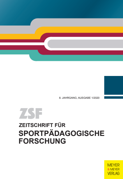 Cover der Ausgabe: ZSF Zeitschrift für sportpädagogische Forschung Jahrgang 8 (2020), Heft 1