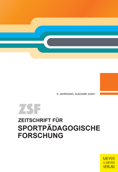 Cover der Ausgabe: ZSF Zeitschrift für sportpädagogische Forschung Jahrgang 9 (2021), Heft 2