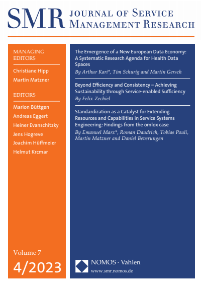 Cover der Ausgabe: SMR - Journal of Service Management Research Jahrgang 7 (2023), Heft 4