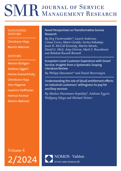 Cover der Ausgabe: SMR - Journal of Service Management Research Jahrgang 8 (2024), Heft 2