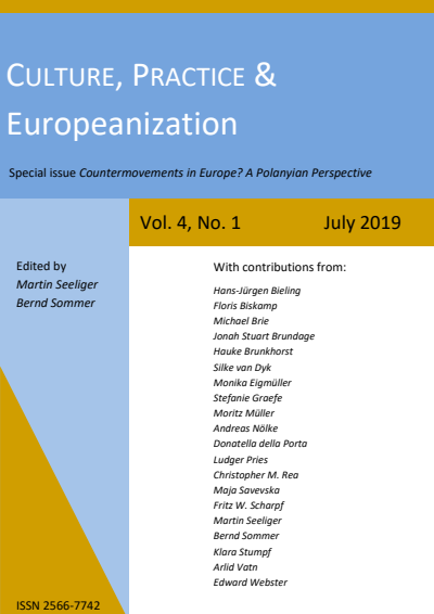 Cover der Ausgabe: Culture, Practice & Europeanization Jahrgang 4 (2019), Heft 1