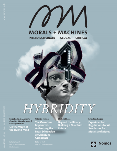Cover der Ausgabe: Morals & Machines Jahrgang 1 (2021), Heft 1
