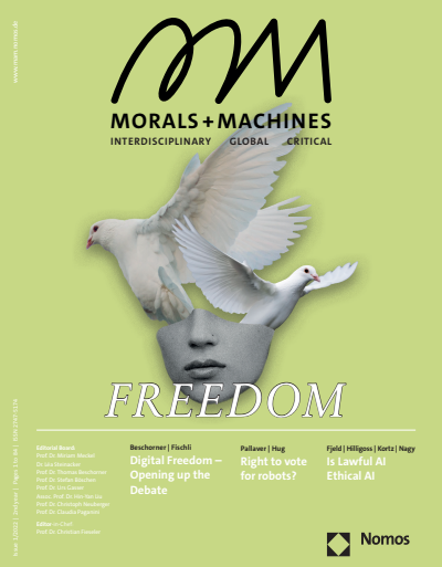 Cover der Ausgabe: Morals & Machines Jahrgang 2 (2022), Heft 1