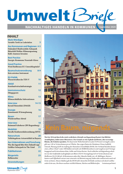 Cover der Ausgabe: UmweltBriefe Jahrgang 14 (2010), Heft 9