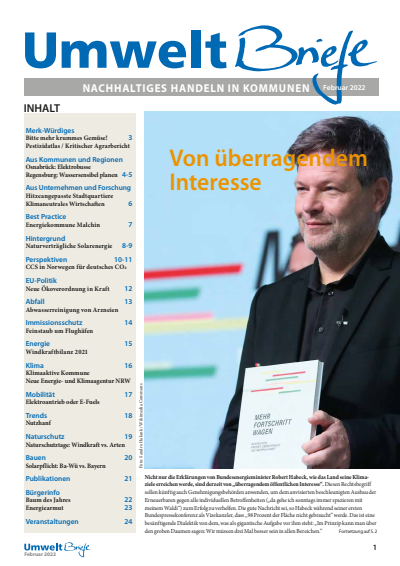 Cover der Ausgabe: UmweltBriefe Jahrgang 26 (2022), Heft 2