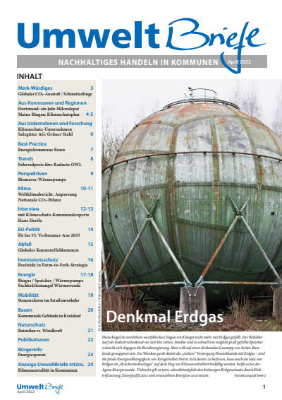 Cover der Ausgabe: UmweltBriefe Jahrgang 26 (2022), Heft 4