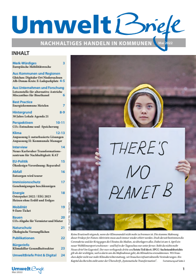 Cover der Ausgabe: UmweltBriefe Jahrgang 26 (2022), Heft 5