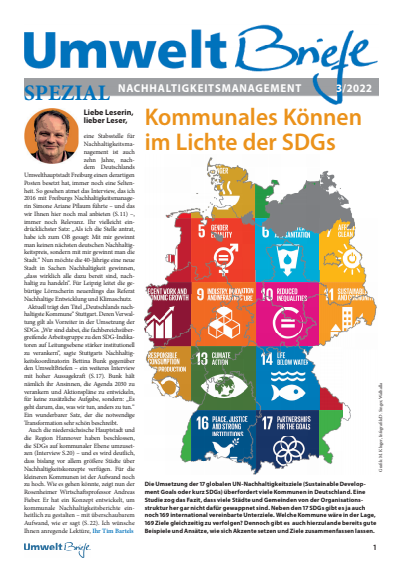 Cover der Ausgabe: UmweltBriefe Jahrgang 26 (2022), Heft Spezial 3