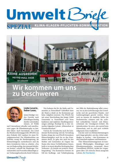 Cover der Ausgabe: UmweltBriefe Jahrgang 27 (2023), Heft 4 Spezial