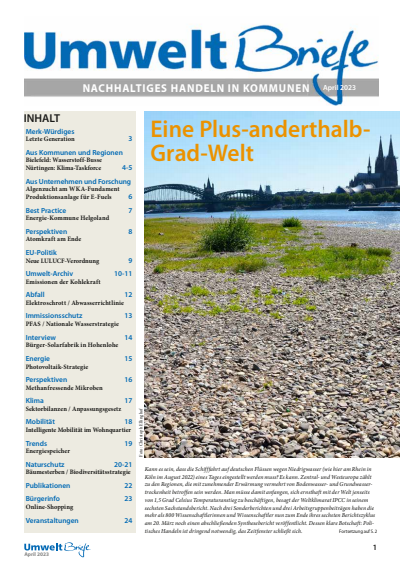 Cover der Ausgabe: UmweltBriefe Jahrgang 27 (2023), Heft 4