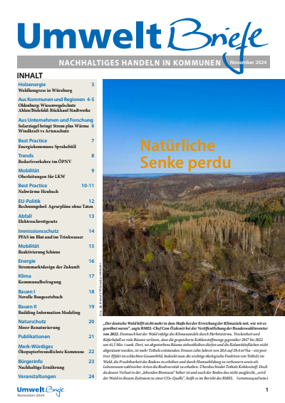 Cover der Ausgabe: UmweltBriefe Jahrgang 28 (2024), Heft 11