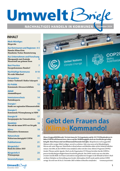 Cover der Ausgabe: UmweltBriefe Jahrgang 28 (2024), Heft 12