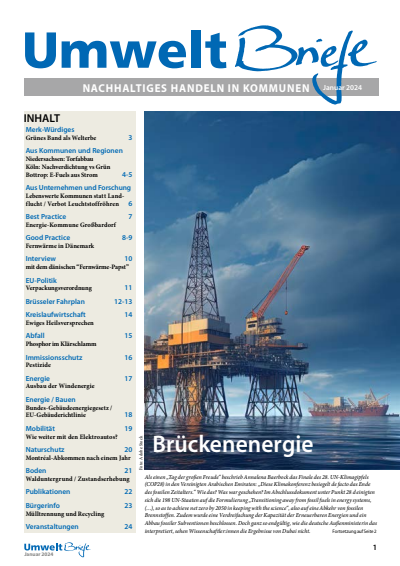 Cover der Ausgabe: UmweltBriefe Jahrgang 28 (2024), Heft 1