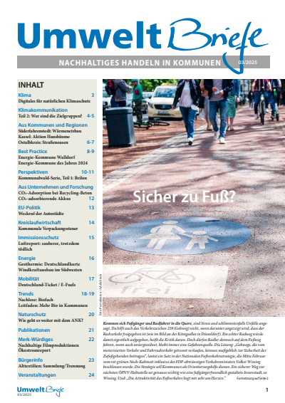 Cover der Ausgabe: UmweltBriefe Jahrgang 29 (2025), Heft 3