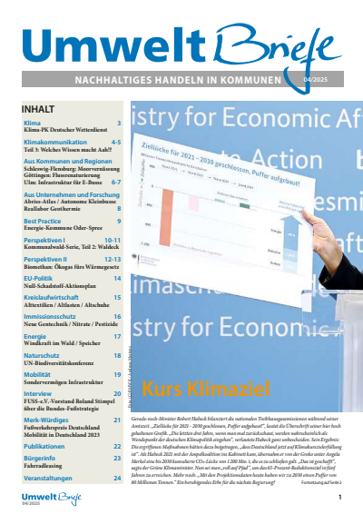Cover der Ausgabe: UmweltBriefe Jahrgang 29 (2025), Heft 4