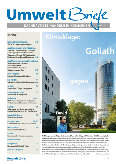 Cover der Ausgabe: UmweltBriefe Jahrgang 29 (2025), Heft 6