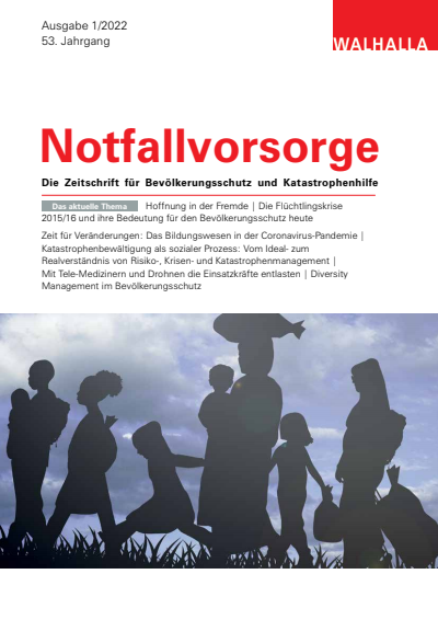 Cover der Ausgabe: Notfallvorsorge Jahrgang 53 (2022), Heft 1