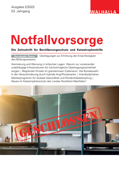 Cover der Ausgabe: Notfallvorsorge Jahrgang 53 (2022), Heft 2