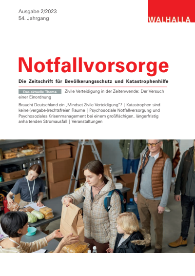 Cover der Ausgabe: Notfallvorsorge Jahrgang 54 (2023), Heft 2