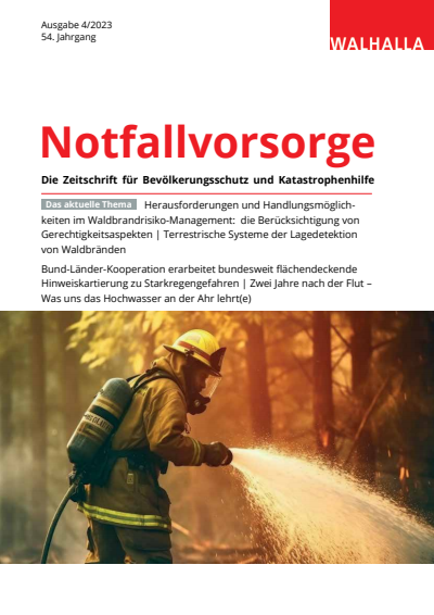 Cover der Ausgabe: Notfallvorsorge Jahrgang 54 (2023), Heft 4