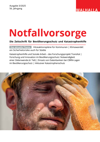 Cover der Ausgabe: Notfallvorsorge Jahrgang 56 (2025), Heft 3